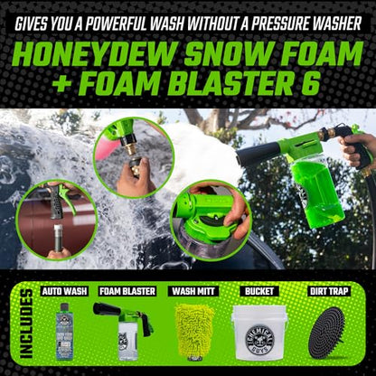 Chemical Guys, 14-Piece Arsenal Builder Car Wash Kit with Foam Blaster 6 | Foam Blaster, bucket, towels, soaps and waxes in one set, works with a garden hose, a gift-ready starter kit - style: HOL126