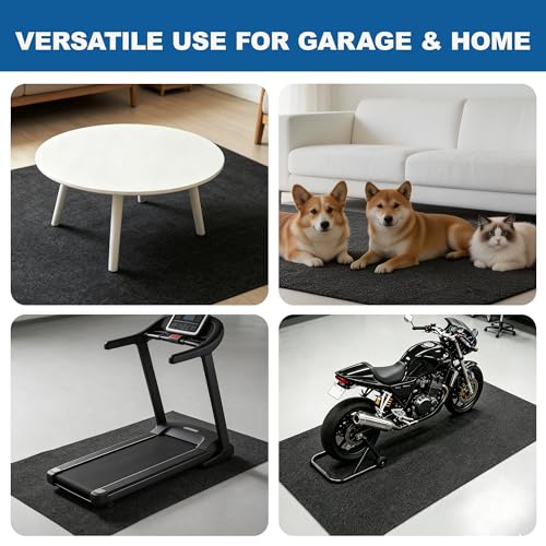 Garage Floor Mats 59" x 72"- Premium Felt + Rubber Backing Oil Absorbent Contain Liquid Waterproof Washable Reusable Non-Slip Pad for Car Maintenance Under Vehicle Spot Protection - size: 4'11" x 6'