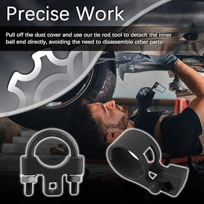 Car Inner Tie Rod Removal Tool with 1/2" Drive Port Wrench,Inner Tie Rod Tool with 3/8" Drive Port for Detaching Cross Ties Rods,Ties Rods End Removal Tools & Wrench Fits 27-42mm