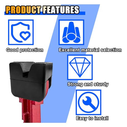 Jack Pad Adapter, Rubber Floor Jack Stand Pads, Universal Heavy Duty Slotted Frame Rail Pinch Weld Protector (4Pcs) - size: 4Pcs