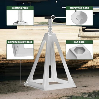 RVGUARD RV Stack Jacks 4 Pack, Aluminum Stabilizer Jacks for RV Trailer Camper, Single Support Up to 6000 Lbs, Adjustable from 11" to 17" - size: 4 Packs