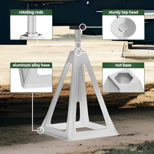 RVGUARD RV Stack Jacks 8 Pack, Aluminum Stabilizer Jacks for RV Trailer Camper, Single Support Up to 6000 Lbs, Adjustable from 11" to 17" - size: 8 Packs
