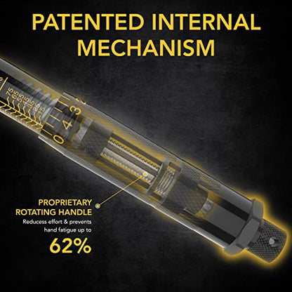 LEXIVON 3/8-Inch Drive Click Torque Wrench 10~80 Ft-Lb/13.6~108.5 Nm (LX-182) - size: 3/8"DR. 10~80 FT-LB