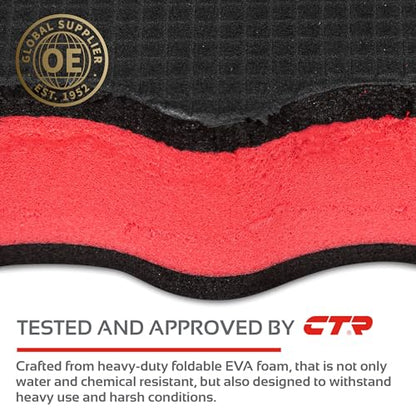 CTR Mechanic Mat Kneeling Pad Folding Mat for Working Under Car, Thick EVA Mat with Handle - Waterproof Floor Mat for Mechanics, Garage, Gardening, Gym, Camping, Creeper, Knees Protection for DIY