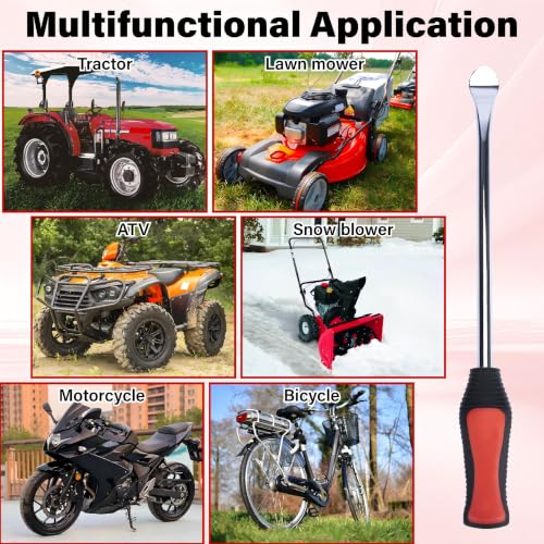 ecocstm 12.2 Inch Tire Spoons, Dirt Bike Tire Changing Tools, Tire Changing Kit, Tire Removal Tool, with Rim Protector, Valve Tool, Valve Cores and Caps, for Motorcycle/Lawn Mower/Tractor/Bicycle | Tire Removal Tool, with Rim Protector, Valve Tool, Valve
