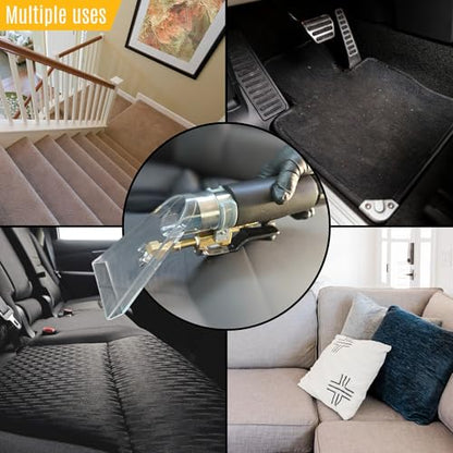 Hi Detail Shop Vac Extractor Kit with Wand and Hose, Adapter Converts Vacuum to carpet & upholstery Extractor for auto detailing & home - size: 25 Ft Waterline, 10 FT Vac Hose