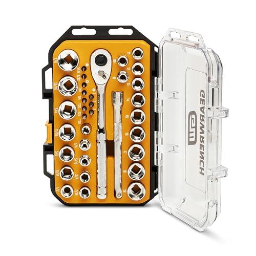 GEARWRENCH 36 Piece 3/8” Drive 72-Tooth 12 Point Drive Mechanics Tool Set | GW72SWS38 - size: 36 Piece, style: SAE/Metric