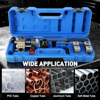 DNA Motoring Professional Brake Line Flaring Tool Kit, 45 Degree Single, Double & Bubble Flares for 3/16", 1/4", 5/16", 3/8" Metal Steel Copper Tubing for Brake Repair Tubing Flaring, TOOLS-00820