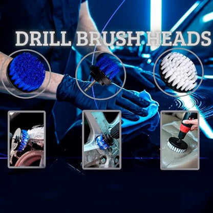 27Pcs Car Detailing Kit, Car Detailing Brush Set, Car Wash Cleaning Kit, Car Detailing Brushes, Professional Car Care Kit for Interior Exterior Wheels, Blue - size: 27