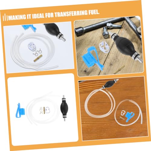 Mobestech 1set Manual Hand Pump Siphon for Transfer Hose Kit for Oil and Liquids Efficient Liquid Transfer Pump for Cars and Motorcycles