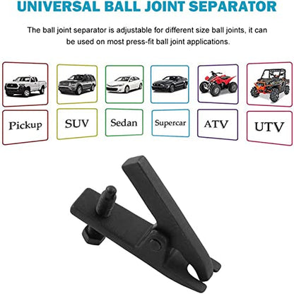 RULLINE Ball Joint Separator Tool from 1-1/2"to 1-7/8", Remover Tool Compatible with Separating Arms, Tie Rods, and Ball Joints on Cars, Trucks, ATVs
