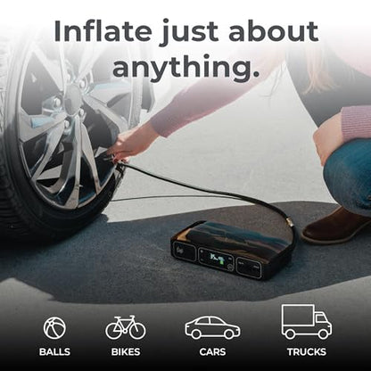 HALO Bolt Air 58830 Portable Car Battery Jump Starter | 100 PSI Air Compressor, 58.8Wh USB Power Bank, Emergency Floodlight & Charger, Jumps Cars SUVs & Trucks, Inflates Tires, TSA Approved — Camo - color: Camo
