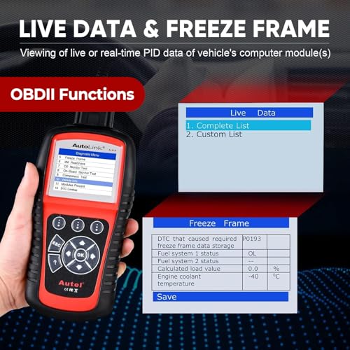 Autel AutoLink AL619 OBD2 Scanner, 2026 ABS SRS CAN Diagnostic Tool | Read/Erase Codes, Check Engine Light, OBDII Live Data & DTC Library | Upgrade for AL519, ML519, ML619 (Vehicle-Specific)