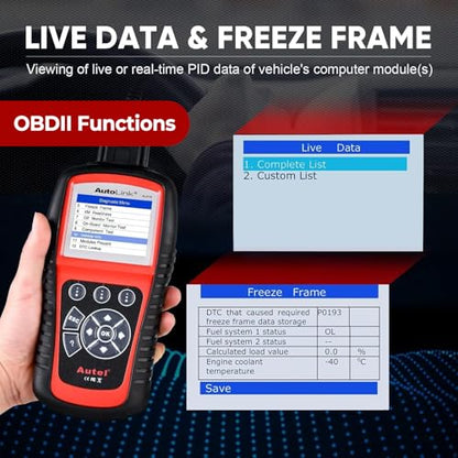 Autel AutoLink AL619 OBD2 Scanner, 2026 ABS SRS CAN Diagnostic Tool | Read/Erase Codes, Check Engine Light, OBDII Live Data & DTC Library | Upgrade for AL519, ML519, ML619 (Vehicle-Specific)