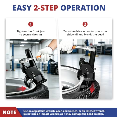Manual Tire Bead Breaker Change Tool Fits 38"- 42" Tires for ATVs/UTVs, Tractors, Trucks, Car Repair