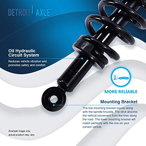 Detroit Axle - 2 Rear Struts for 2007-2017 Ford Expedition | Lincoln Navigator [w/o Electronic Suspension] Complete Struts w/Coil Spring Replacement Ready Strut Shock Assembly - size: 171139 x2/PAIR
