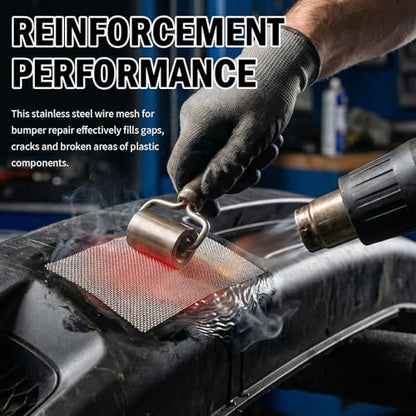 10PCS Plastic Welding Mesh for Bumper Repair,5.91×7.87 Inch Stainless Steel Wire Meshes for Reinforcement and Repair,Durable Bumper Fix Kit Mesh Sheets for Most Cars