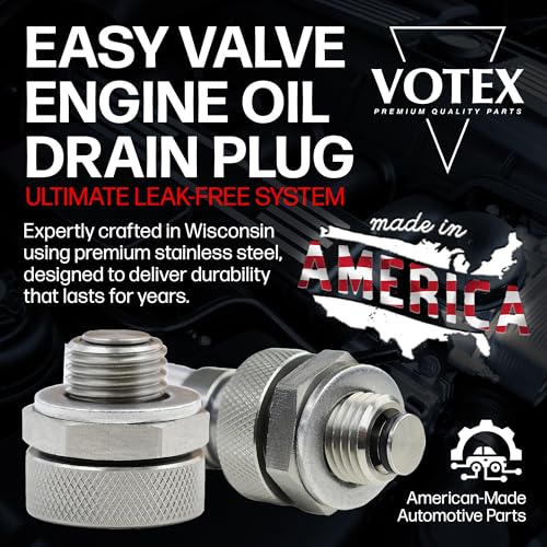 Votex - Oil Drain Valve fits Ford F-350 (2012-2026) - 6.7 Liter - 8 Cylinder Power Stroke with Steel Oil Pan - Made in USA - Part Number E9DZ-6730-B / F75Z-6730-BA