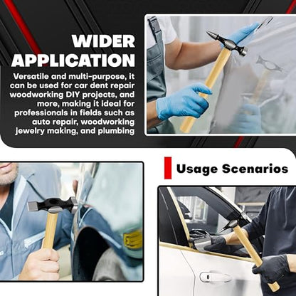 C&T Auto Body Repair Tool Kit,7 Piece,Car Body Repair Tool Kit, Carbon Steel Dolly and Hammer Dent Body Fender Tool Set - size: 7PC