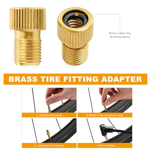 23 PCS Presta Valve Core Repair Kit, Tubeless Valve Cores with Caps Remover Adapter, Presta Valve Core Replacement Kit for Tubeless Road MTB Bike Tires, Car Accessories