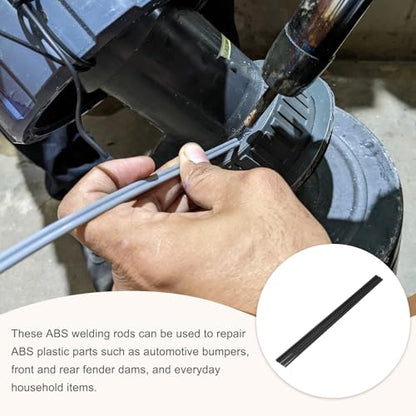MECCANIXITY 20 Inch Plastic Welding Rods, Double Strand Round Sticks ABS Welding Rods for Plastic Welder Kayak Car Bumper Repair Pack of 10 2.5x5mm, Black - color: Black, size: 20 Inch