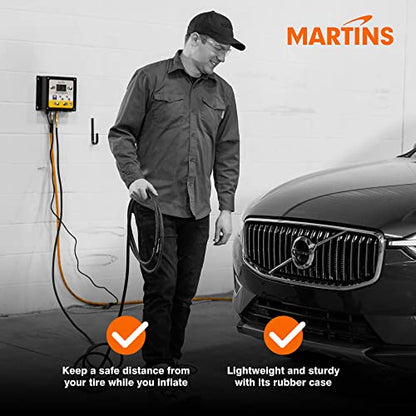 Martins Automatic Tire Inflator/Deflator – 4 Tire Inflation System | Digital Pressure Control | Simultaneous Inflation for Shop & Fleet Use - size: Automatic High Pressure
