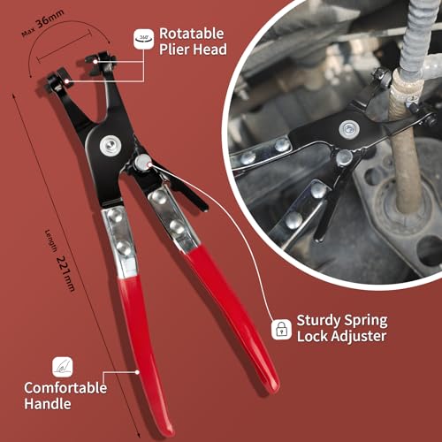 10 Pieces Electrical Disconnect Pliers for Cars, Automotive Electrical Plug Connector Disconnect Tool and Connector Separator and Hose Clamp Pliers, Fuel Line Tool and Auto Trim Removal Tool Set - style: Electrical Disconnect Pliers Set 9