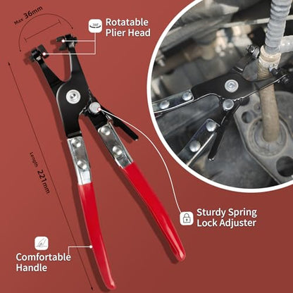 10 Pieces Electrical Disconnect Pliers for Cars, Automotive Electrical Plug Connector Disconnect Tool and Connector Separator and Hose Clamp Pliers, Fuel Line Tool and Auto Trim Removal Tool Set - style: Electrical Disconnect Pliers Set 9