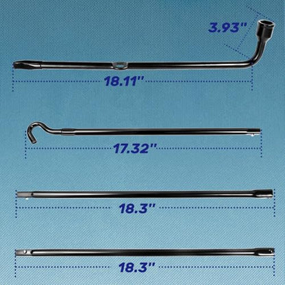 Spare Tire Tool Kit with Spare Tire Jack Handle and Wheel Lug Wrench Compatible with 2004 to 2018 Ford F150