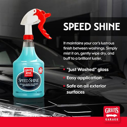 Griot's Garage Speed Shine for Car Detailing, Quick Detailer for All Exterior Surfaces, Trim and Wheels, Provides a Glossy Finish, 11146, 35 oz - size: 35oz