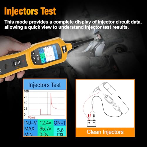 Flutree P185 9-30V Power Circuit Probe Tester | 40FT Cable, Injector Test & Clean, Battery, Relay & Fuse Tester, Breaker Finder, Wire Tracer, 12/24V Cars Trucks Trailers
