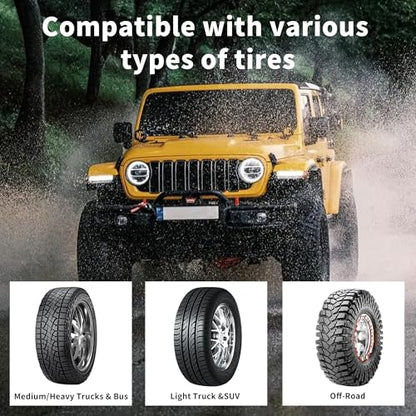 Tire Balance Beads 4KG(141.2oz) Balancing Beads, Tempered Glass Wheel Beads for Balance for Trucks, Motorcycles, Trailer, ATVs, Off-Road Vehicles, with Tire Tread Depth Gauge | 70.6oz/Bucket
