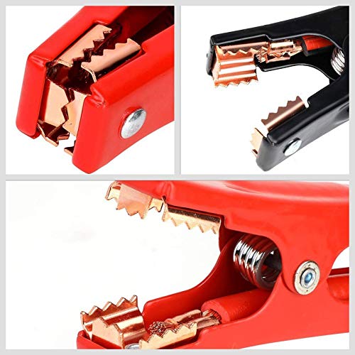 Heavy Duty (25ft 4 Gauge, Copper Wire) Battery Jumper Cables Jump Start Booster Kit works with Universal Vehicle Car SUV Pickup Truck - size: 4 Gauge 25FT Cable Length