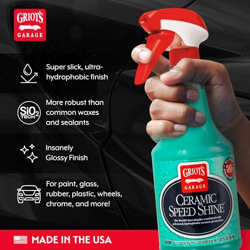 Griot's Garage Ceramic Speed Shine Detail Spray for Car Detailing, Provides a High-Gloss Finish and Extends Life of Coatings, 10945, 22 oz - size: 22 Fl Oz (Pack of 1)