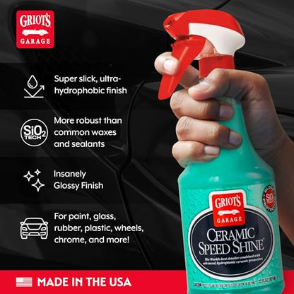 Griot's Garage Ceramic Speed Shine Detail Spray for Car Detailing, Provides a High-Gloss Finish and Extends Life of Coatings, 10945, 22 oz - size: 22 Fl Oz (Pack of 1)