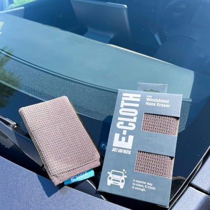 E-Cloth Windshield Haze Eraser - Interior Windshield & Car Window Cleaner Tool, Keeps Mirrors Clean, Spot Washes Inside Glass, Car Cleaning Supplies, Microfiber Sponge, Streak Free Finish - 2 Pack - size: 1 Count (Pack of 2)