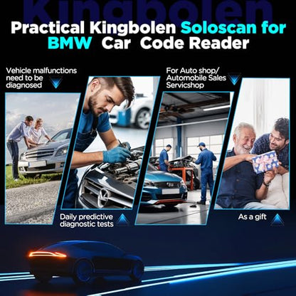 KINGBOLEN Soloscan for BMW/Mini/Rolls-Royce OBD2 Scanner Bluetooth, Bidirectional Test Diagnostic Scan Tool with All Resets, Full Systems Car Code Reader for Android & iOS, No Subscription Fees