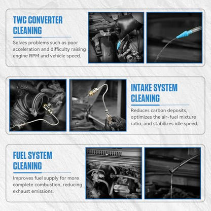BELEY Fuel Injector Cleaner Kit, Non-Dismantle System Tester with 1000ML Capacity, 150PSI for Automotive Intake Valve, Manifold, Throttle Body, Catalytic Converter