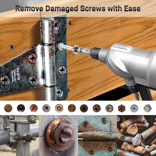 8pcs Damaged Screw Extractor Set, 5 Pcs Hss 4241 Screw Removal Tool With 3 Twist Drill Bit For Stripped, Rusted And Stubborn Screws - size: 8PCS Screw Removal Tool