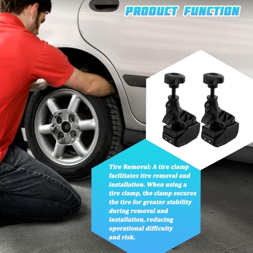 2PCS Car Tire Changer Tool, Heavy-Duty Vehicle Tyre Drop Center Tool Rim Pry Bead Clamp, Automotive Manual Wheel Bead Breaker Changing Helper, Universal for Most Vehicles (New) - size: 7.09 x 3.27"