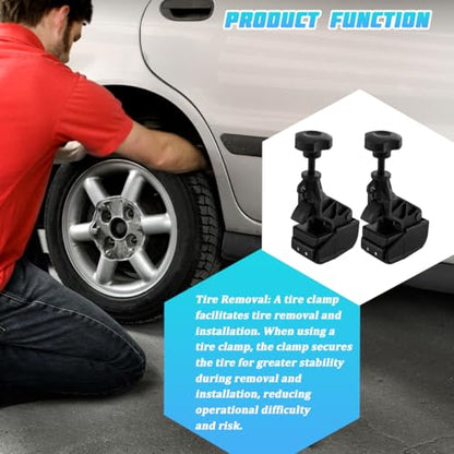 2PCS Car Tire Changer Tool, Heavy-Duty Vehicle Tyre Drop Center Tool Rim Pry Bead Clamp, Automotive Manual Wheel Bead Breaker Changing Helper, Universal for Most Vehicles (New) - size: 7.09 x 3.27"
