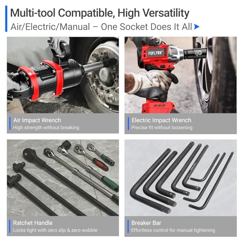 1/2" Drive Impact Socket Set,6-Point Metric Socket Set (9-38mm),43PCS Cr-Mo Material High Durability Deep Socket Set with Ratchet Wrench,Universal Joint，Extension Bar and Storage Case. - style: 1/2" 43PCS Metric Cr-Mo
