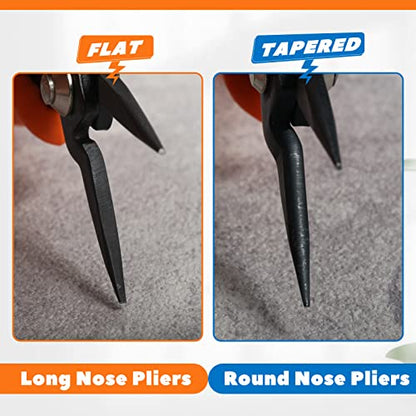 5-Inch Long Nose Pliers Specialty Pointed Nose Tweezer Nose Pliers | 1mm Diameter Tip, Smooth Jaw, Mini Precision Needle Nose Chain Nose Pliers for Jewelry Making Wire Wrapping, Object Gripping - style: Long Nose Pliers