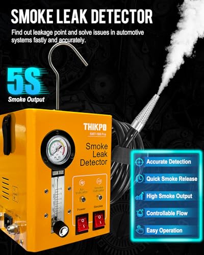 Smoke Machine Automotive with Built-in Air Compressor, Professional Smoke Leak Detector for Car, Diagnostic Leak Tester Tools for EVAP, Vacuum, Fuel and More Leak Testing