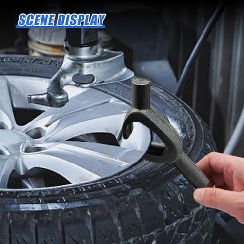 Craedli Universal Tire Bead Clamp Drop Center Tool, Manual Heavy Duty Steel Tire Changer Bead Breaker Rim Clamp Wheel Changing Helper for Car Truck Motorcycle (Black)