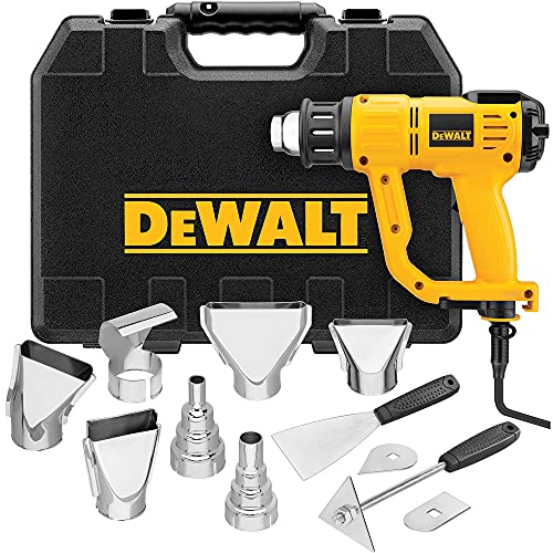 DEWALT Classic Heat Gun with LCD Display & Hard Case/Accessory Kit (D26960K), Yellow