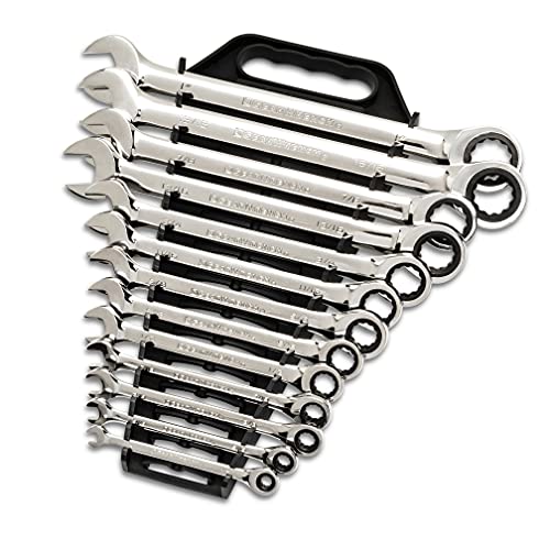 GEARWRENCH 25 Pc. Combination Ratcheting Wrench Set, SAE/MM - 86700 - size: 30 PC