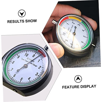 2Pcs Tire Depth Gauge Lightweight Portable Tread Measure Tool for Cars Trucks Accurate Tire Measure Device with Easy to Read Dial for Daily Use