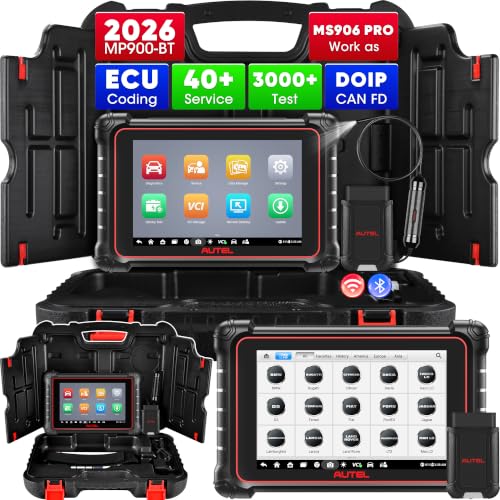 Autel Scanner MaxiPRO MP900-BT w/ $60 MV108S | 2026 DoIP & CAN-FD MP900BT Same as MS906 PRO MAX w/ECU C0ding, 3000+ Active Test, 40+ Service, OE Full Sys, Up of MP808BT PRO MP900Z-BT MP900 MK900-BT