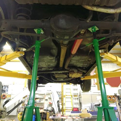 KUAFU 55.62"-79.48" Automotive Under Hoist Jack Stand 2 Ton High Lift | Transmission Mount Jack Stand for Repair Shops Garages Steel Powder Coated Green - size: Green